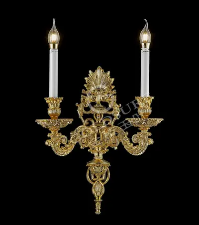 Đèn tường cổ điển đồng màu vàng 24K
