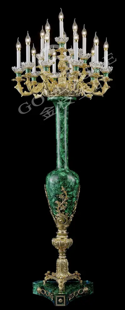 Đèn cây cổ điển đồng màu vàng 24K, Ø71 cm