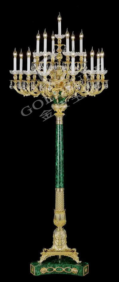 Đèn cây cổ điển đồng màu vàng 24K, Ø96 cm