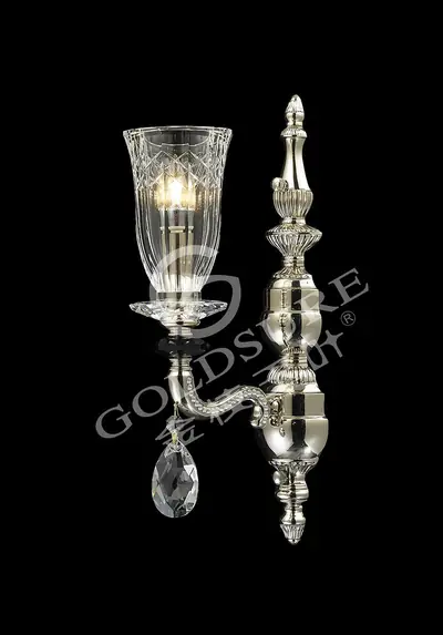 Đèn tường cổ điển đồng màu mạ vàng, Ø14 cm