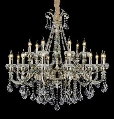 Đèn chùm cổ điển đồng màu mạ vàng, 21 bóng, Ø105 cm