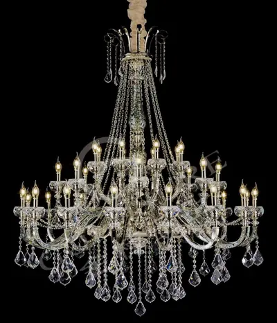Đèn chùm cổ điển đồng màu mạ vàng, 32 bóng, Ø137 cm