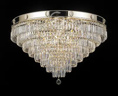 Đèn ốp trần cổ điển đồng màu trắng Hàn, Ø80 cm