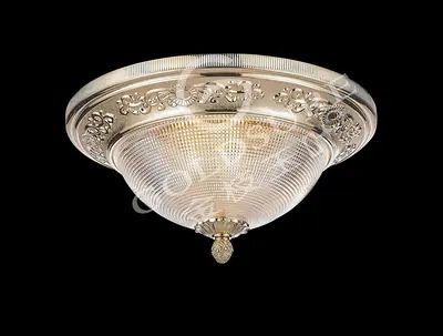 Đèn ốp trần cổ điển nhôm màu vàng Hàn Quốc, Ø36 cm
