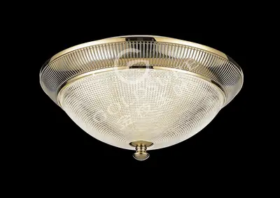 Đèn ốp trần cổ điển nhôm màu mạ vàng, Ø53 cm