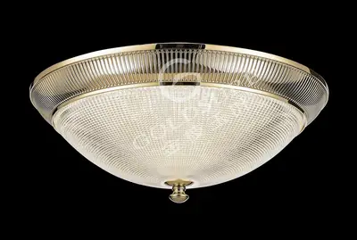 Đèn ốp trần cổ điển nhôm màu mạ vàng, Ø64 cm