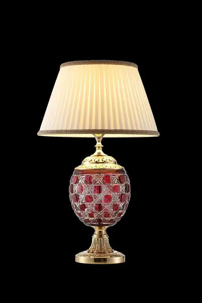 Đèn bàn cổ điển đồng màu vàng 24K, Ø41 cm