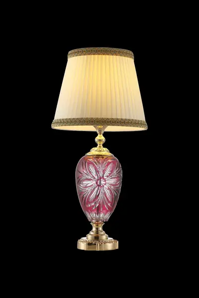 Đèn bàn cổ điển đồng màu vàng 24K, Ø30 cm