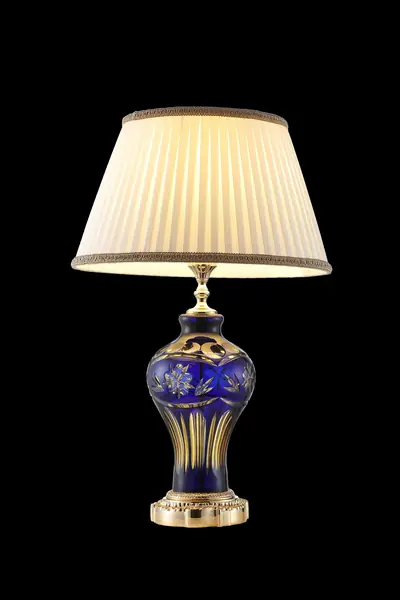 Đèn bàn cổ điển đồng màu vàng 24K, Ø41 cm