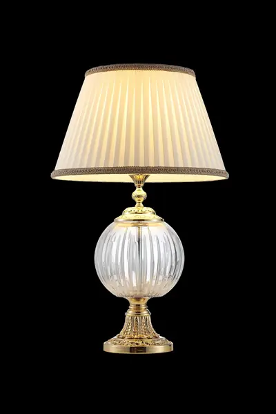 Đèn bàn cổ điển đồng màu vàng 24K, Ø38 cm