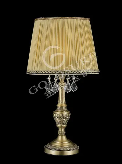 Đèn bàn cổ điển đồng màu đồng cổ, Ø32 cm