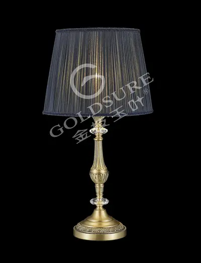 Đèn bàn cổ điển đồng màu đồng cổ, Ø32 cm