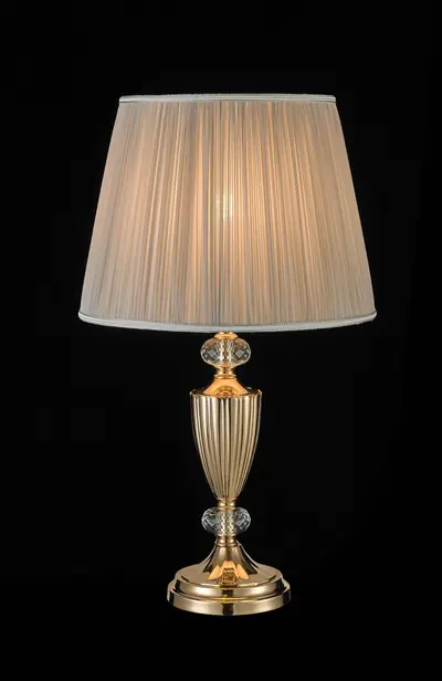 Đèn bàn cổ điển đồng màu vàng Hàn Quốc, Ø35 cm
