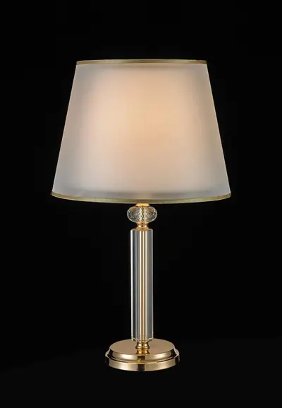 Đèn bàn cổ điển đồng màu vàng Hàn Quốc, Ø35 cm