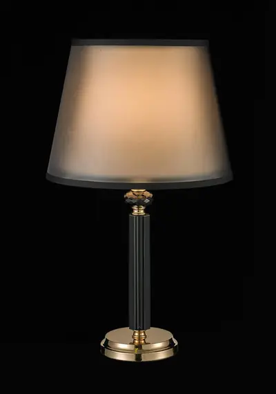 Đèn bàn cổ điển đồng màu vàng Hàn Quốc, Ø35 cm