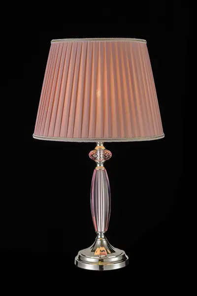 Đèn bàn cổ điển đồng màu crom, Ø35 cm