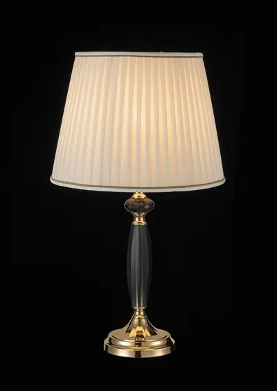 Đèn bàn cổ điển đồng màu vàng Hàn Quốc, Ø35 cm