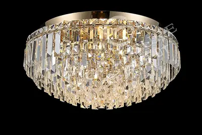 Đèn ốp trần tân cổ điển nhôm màu vàng Hàn Quốc, Ø48 cm