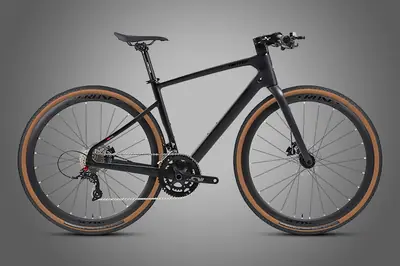 Xe đạp gravel khung carbon ghi đông thẳng 11/24 tốc độ, phanh đĩa, lốp 700×40C
