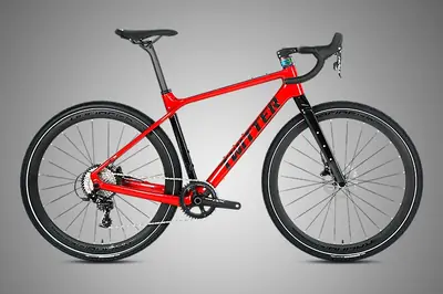Xe đạp gravel khung carbon 11/22/24 tốc độ, phanh đĩa, ghi đông liền carbon, lốp 700×40C