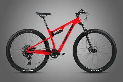 Xe đạp địa hình khung carbon giảm xóc toàn phần 27,5/29 inch chuyển số điện tử 12/13 tốc độ, phanh đĩa