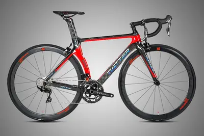 Xe đạp đua khí động học khung carbon 22 tốc độ, phanh vành, có bản sơn đổi màu