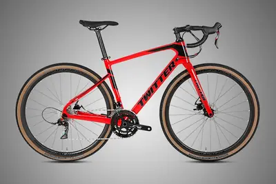 Xe đạp gravel khung carbon 22 tốc độ, phanh đĩa