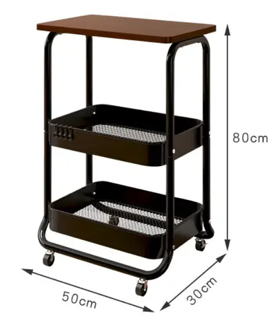 Xe đẩy đa năng nhiều tầng, 50 × 30 × 80 cm