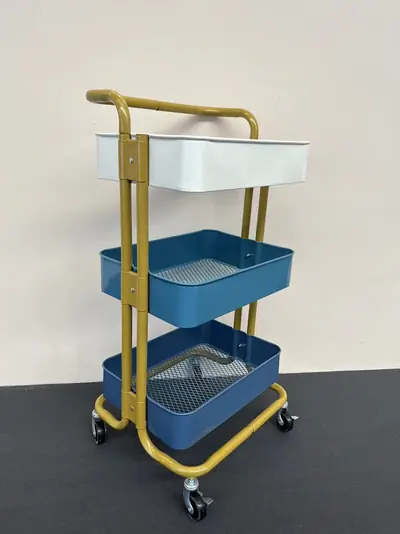 Xe đẩy đa năng nhiều tầng, có tay đẩy, 44 × 37 × 86 cm