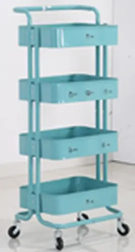 Xe đẩy đa năng nhiều tầng, có tay đẩy, 44 × 37 × 107 cm