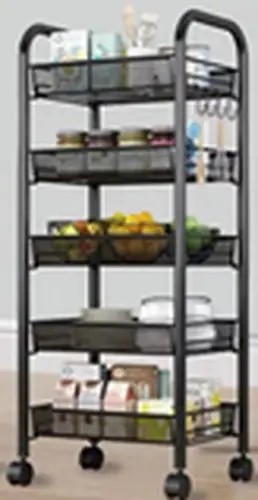 Xe đẩy đa năng nhiều tầng, 44 × 25 × 102 cm