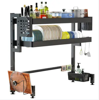 Kệ úp bát trên bồn rửa 2 tầng, 56 × 27 × 79 cm