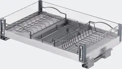 Rổ kéo ba cạnh kính – rổ bát đĩa