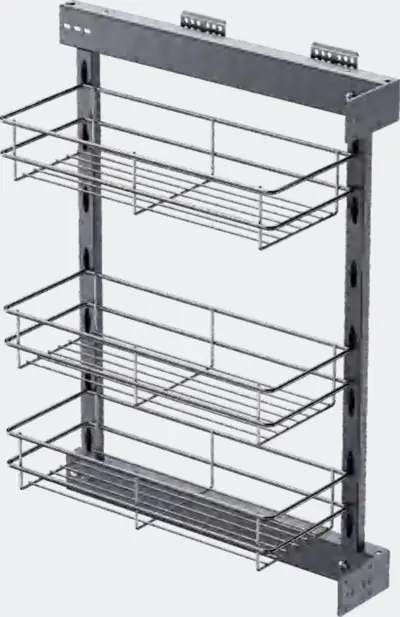 Rổ kéo cạnh tủ dây tròn 2–3 tầng – ảnh 2