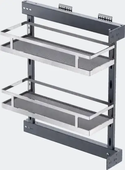 Rổ kéo cạnh tủ khay gỗ 2–3 tầng