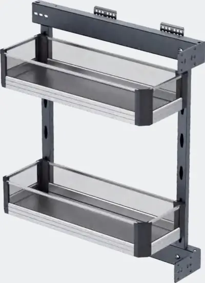 Rổ kéo cạnh tủ kính 2–3 tầng