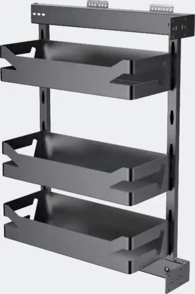 Rổ kéo cạnh tủ thép tấm + gỗ 2–3 tầng – ảnh 2