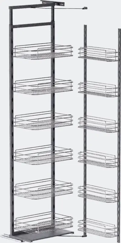 Giá kéo tủ cao nhiều tầng dây tròn