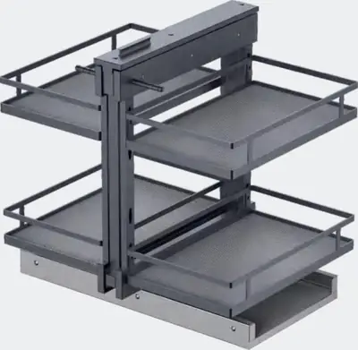 Giá góc mở toàn phần khay gỗ