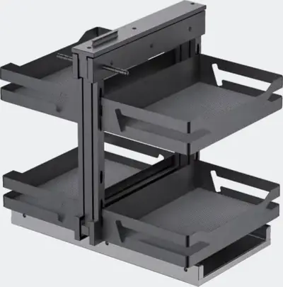 Giá góc mở toàn phần thép tấm + gỗ