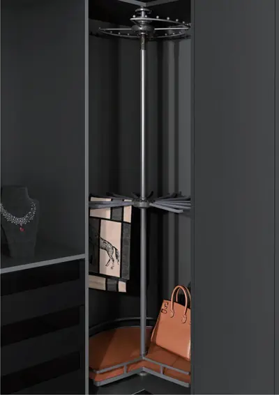 Kệ góc xoay 3 tầng ván HDF
