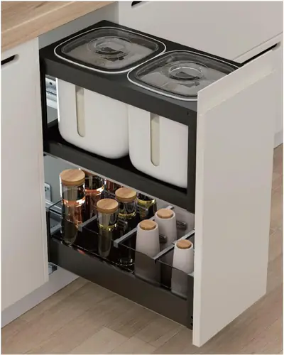 Ngăn kéo hộp chứa gạo, ngũ cốc âm tủ
