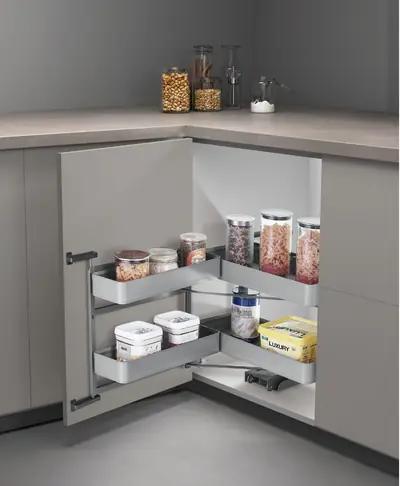 Giá góc liên động tủ dưới 2 tầng