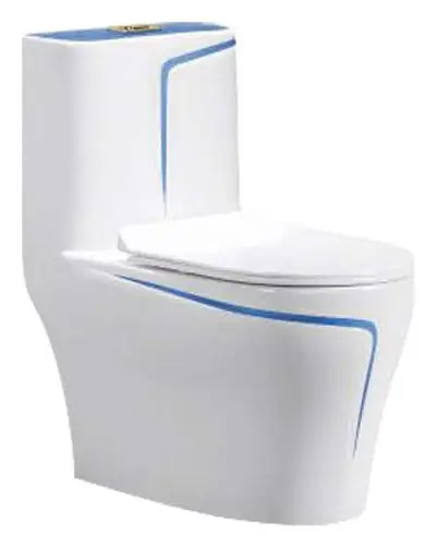 Bồn cầu một khối xả xoáy siphon, 69 × 39 × 74 cm