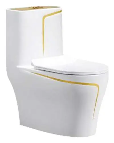 Bồn cầu một khối xả xoáy siphon, 69 × 39 × 74 cm