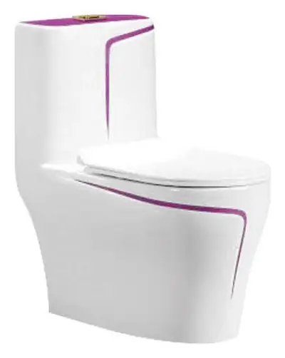 Bồn cầu một khối xả xoáy siphon, 69 × 39 × 74 cm