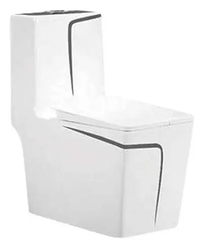 Bồn cầu một khối xả xoáy siphon, 68 × 36 × 78 cm
