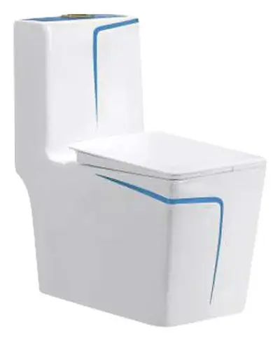 Bồn cầu một khối xả xoáy siphon, 68 × 36 × 78 cm