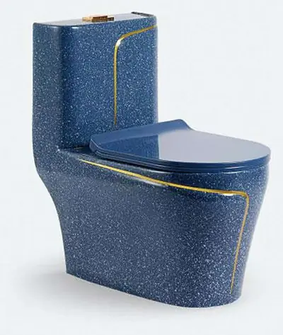 Bồn cầu một khối xả xoáy siphon, 69 × 39 × 74 cm