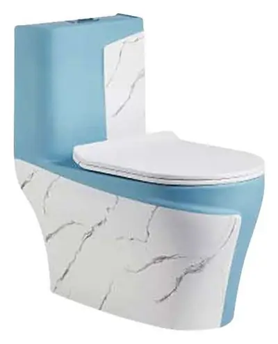 Bồn cầu một khối xả xoáy siphon, 69 × 39 × 74 cm